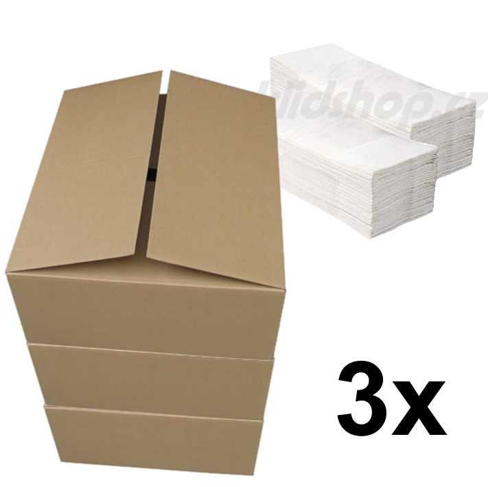 Papírové ručníky ZZ WHITE ECO bílé pack 3 x 4000 ks