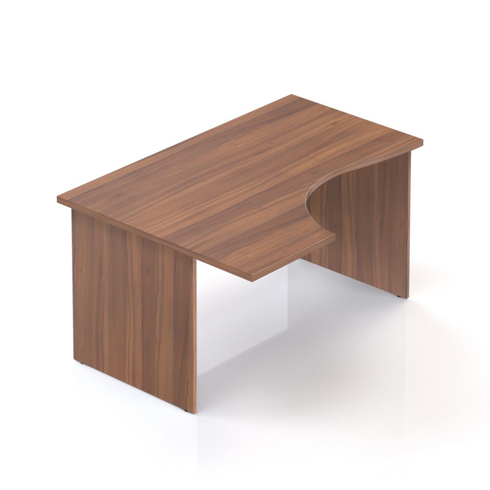 Ergonomický stůl V-line 140 x 100 cm, levý, Ořech