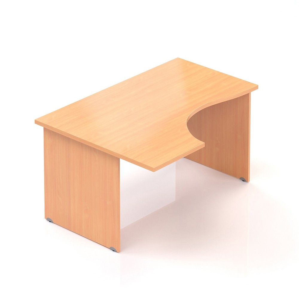 Ergonomický stůl V-line 140 x 100 cm, levý, Buk