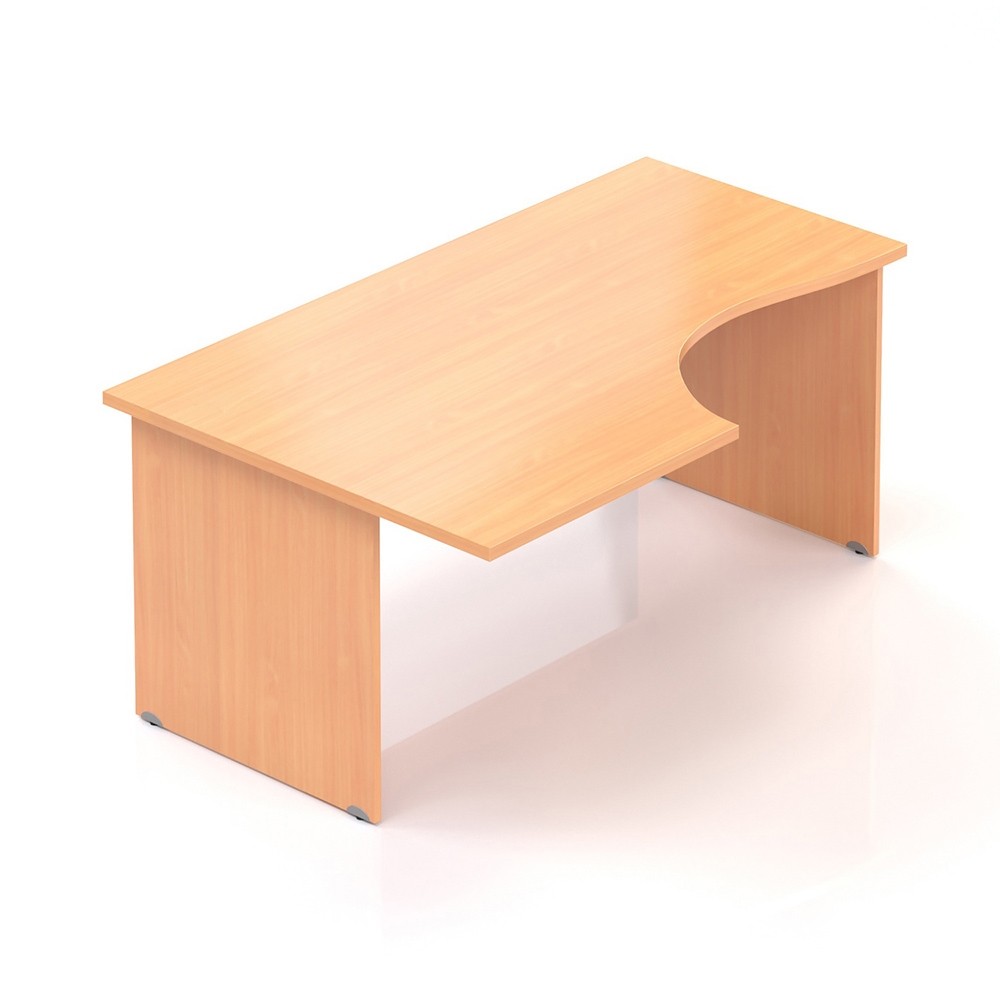 Ergonomický stůl V-line 160 x 100 cm, levý, Buk
