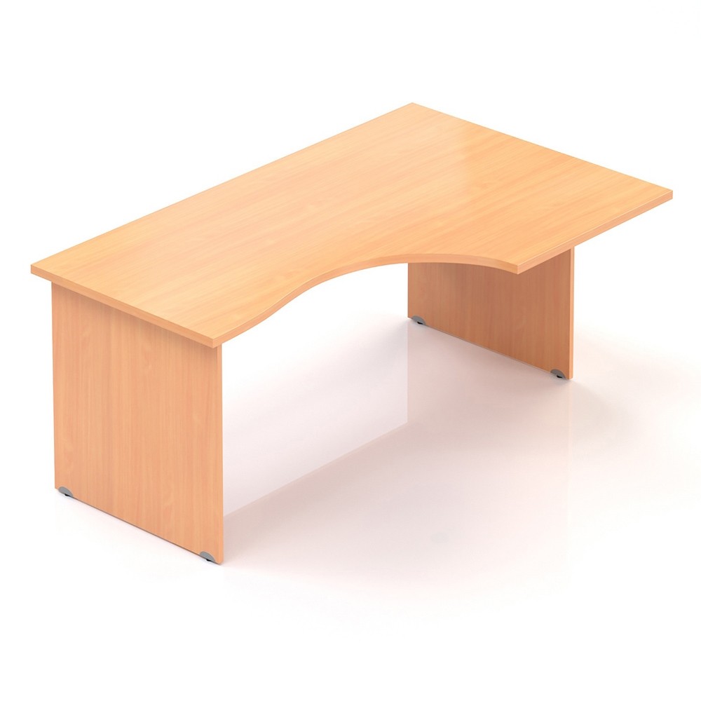 Ergonomický stůl V-line 160 x 100 cm, pravý, Buk