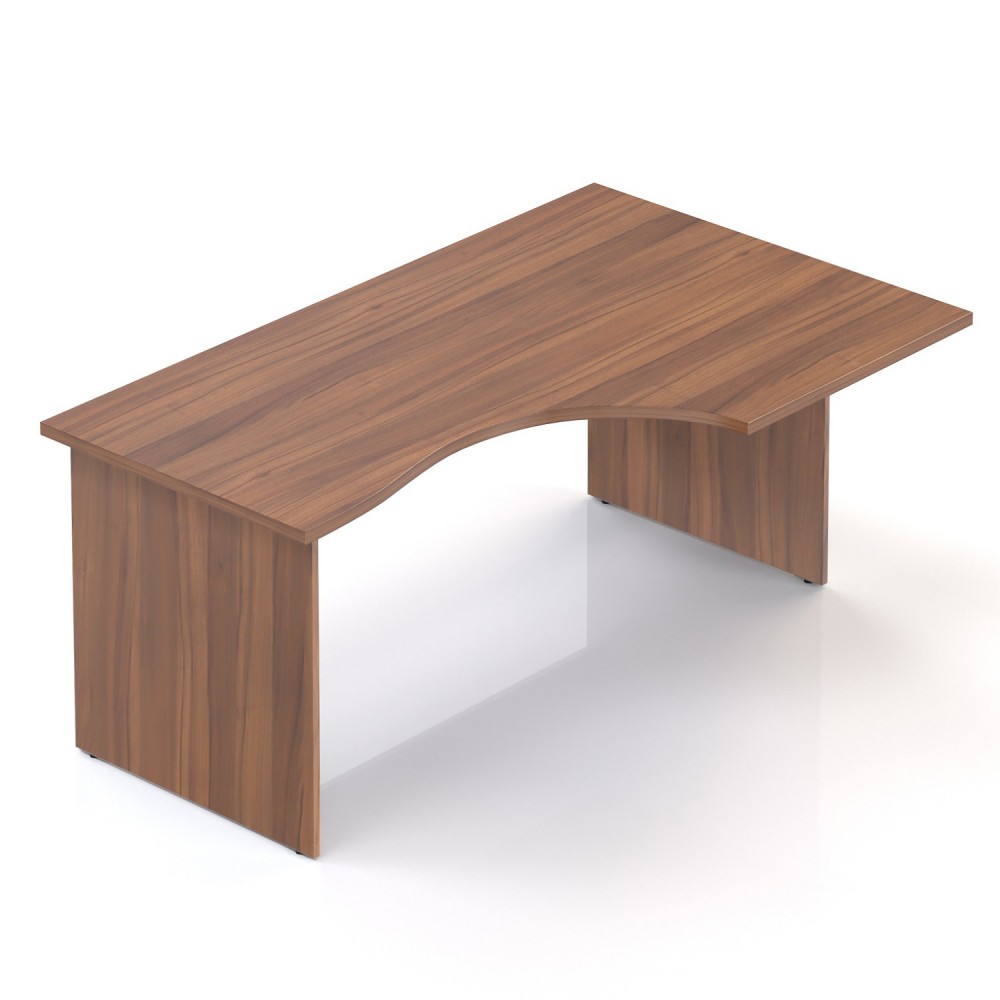 Ergonomický stůl V-line 160 x 100 cm, pravý, Ořech