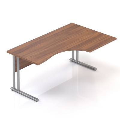 Ergonomický stůl V-line 160 x 100, pravý, ořech