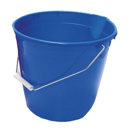 Vědro PVC 10 l s výlevkou modré/červené
