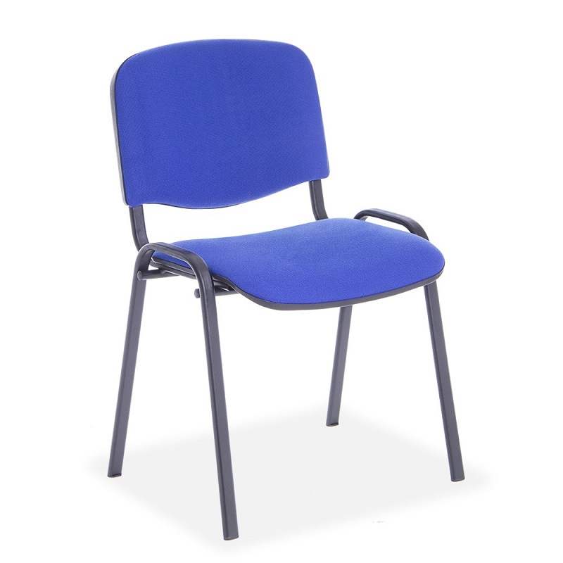 Konferenční židle V-line, černé nohy, Modrá