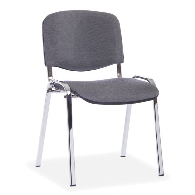 Konferenční židle Viva, chromované nohy, Šedá