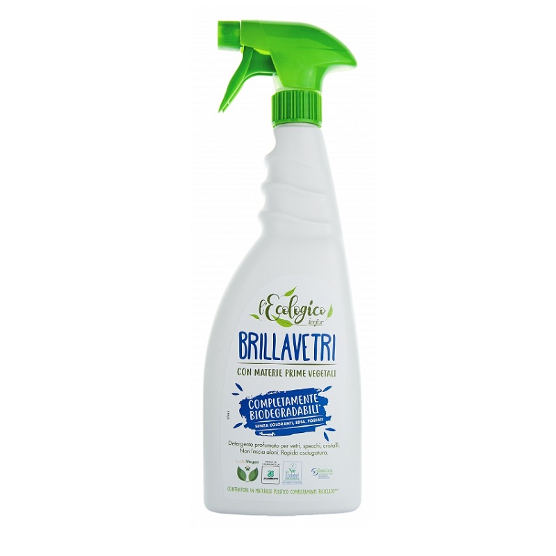 ECO L'ECOLOGICO BRILLAVETRI 750 ml - ekologický čistič na sklo, okna, zrcadla VÝPRODEJ