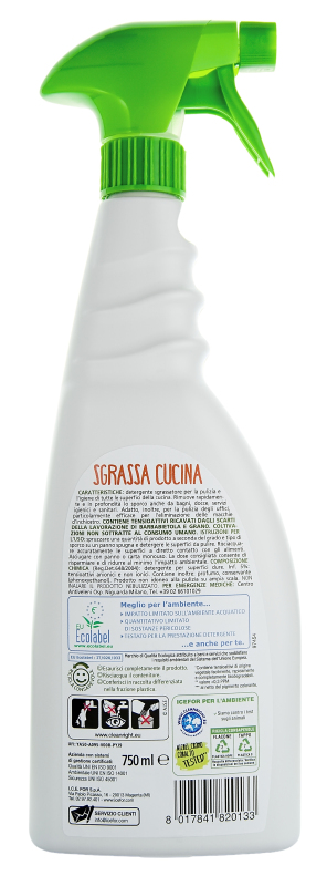 ECO L'ECOLOGICO SGRASSA CUCINA750 - ekologický odmašťovač VÝPRODEJ