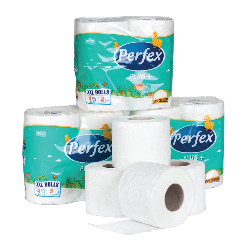 Toaletní papír PERFEX PLUS 2vrstvý bílý, 4ks