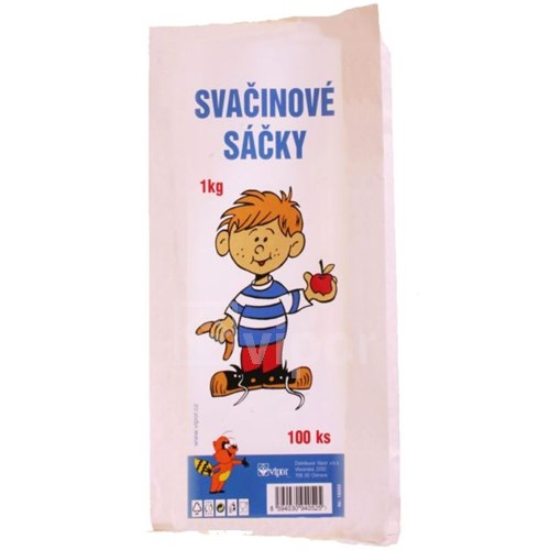 Sáček papírový svačinový 100ks 1kg