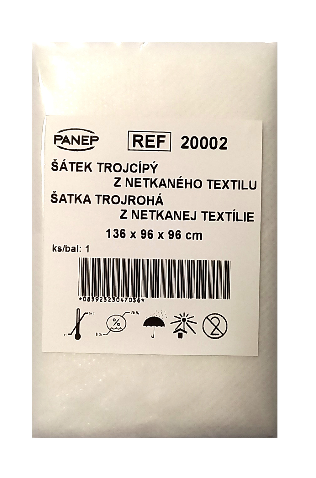 Šátek trojcípý netk. 96x96x136 VÝPRODEJ