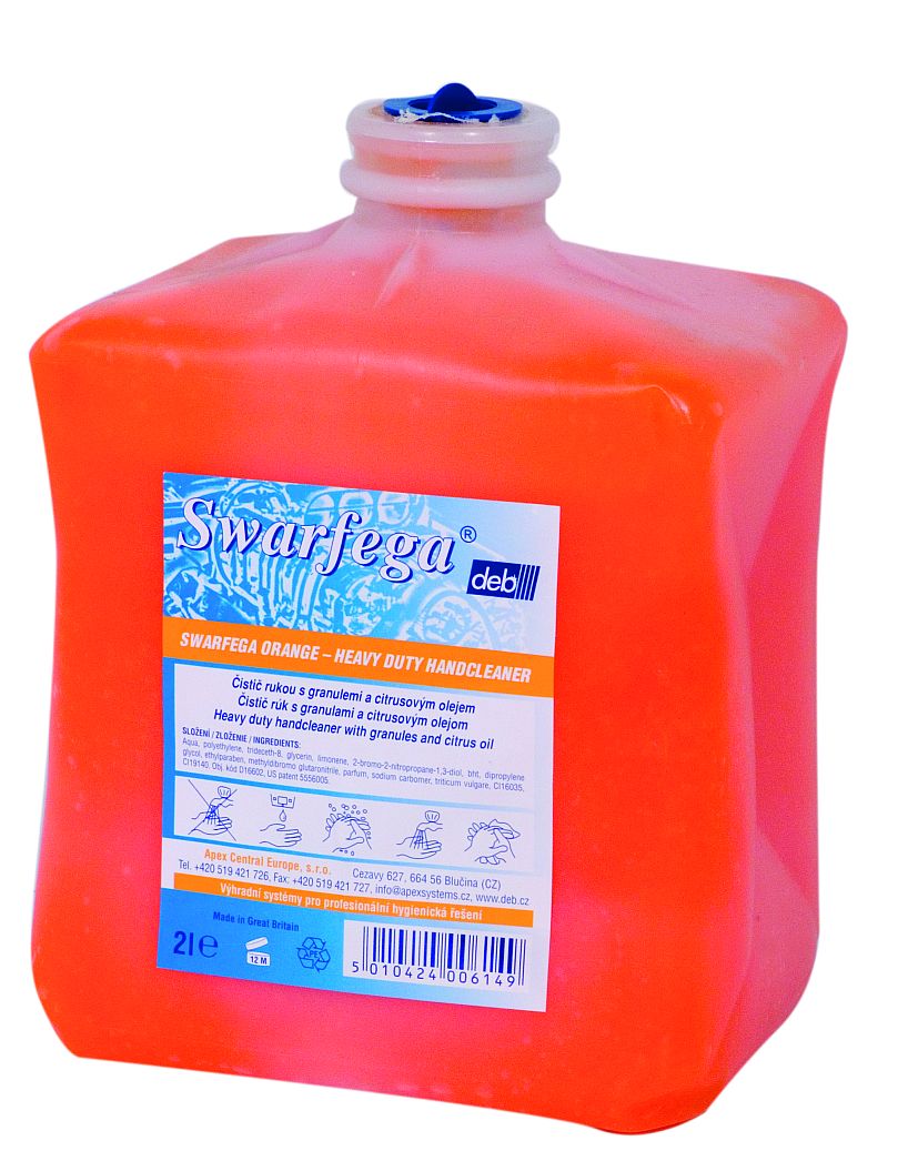 Čistič rukou s granulemi a citrusovým olejem - SWARFEGA ORANGE 6x2l
