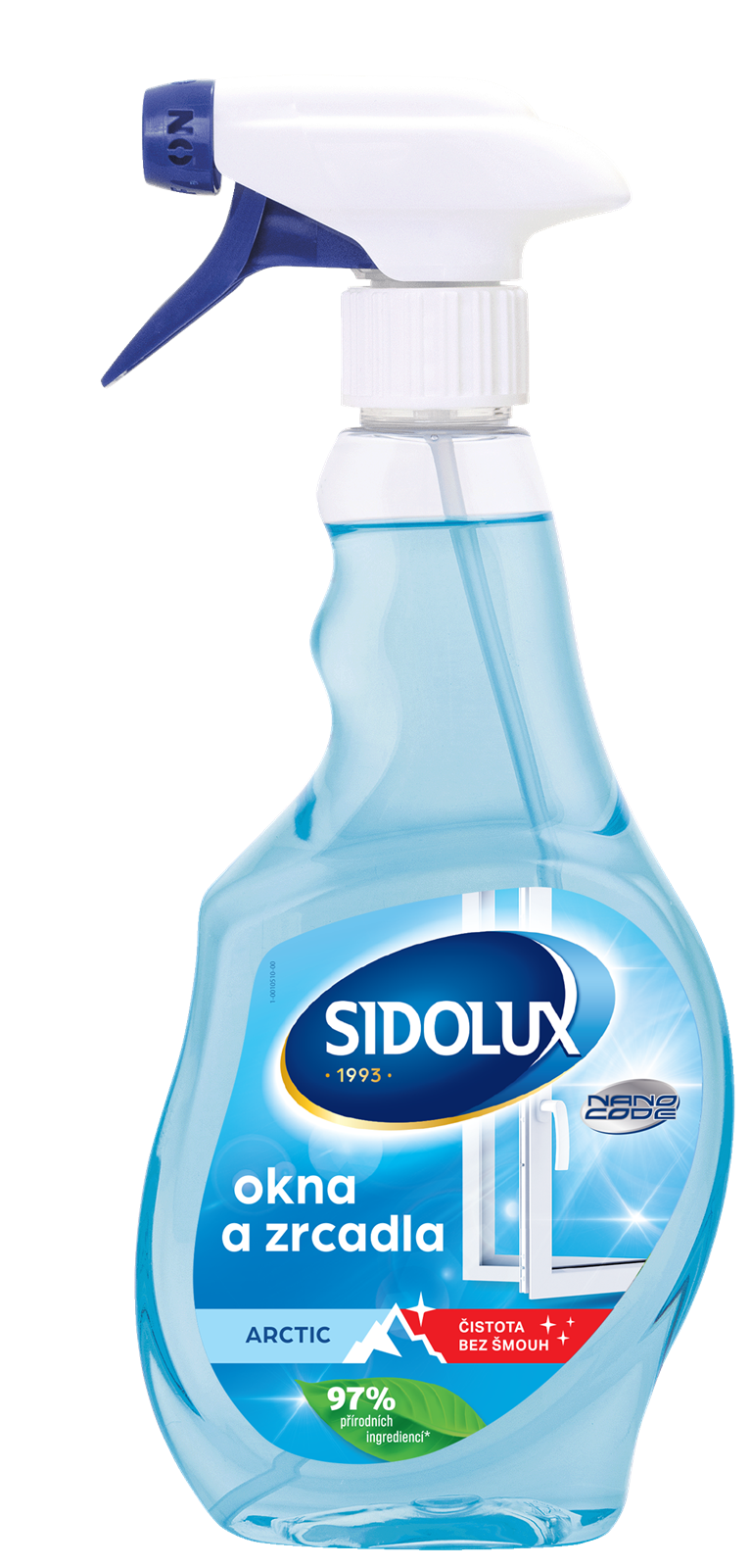 SIDOLUX WINDOW NANO CODE - ARCTIC - čistič oken s NANO technologií 500 ml