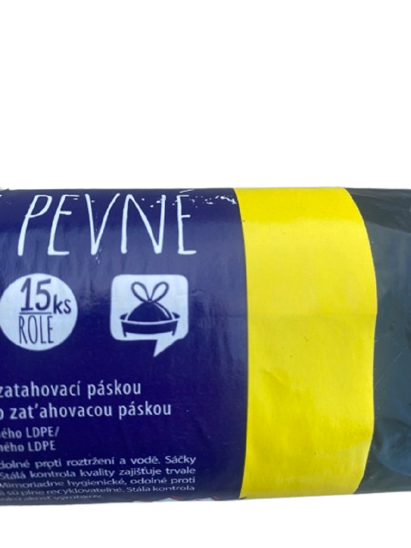 Pytel ig.zatahovací 50x60 35l TOP černý 15ks