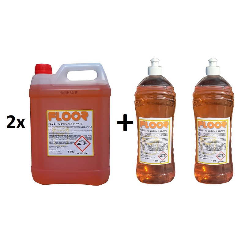 FLOOR PLUS koncentrát pro účinné mytí podlah 2x5l + 2x1l ZDARMA