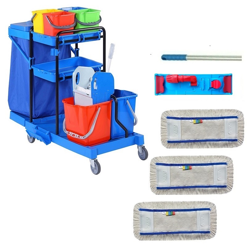 Úklidový vozík COMPLETE 2x18I + FLIPPER  Mop sestava se 3mi návleky 40cm