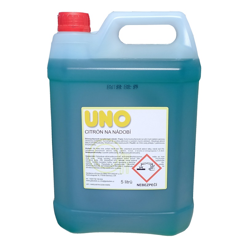 UNO citron na nádobí 5l + utěrka ultrasavá ZDARMA