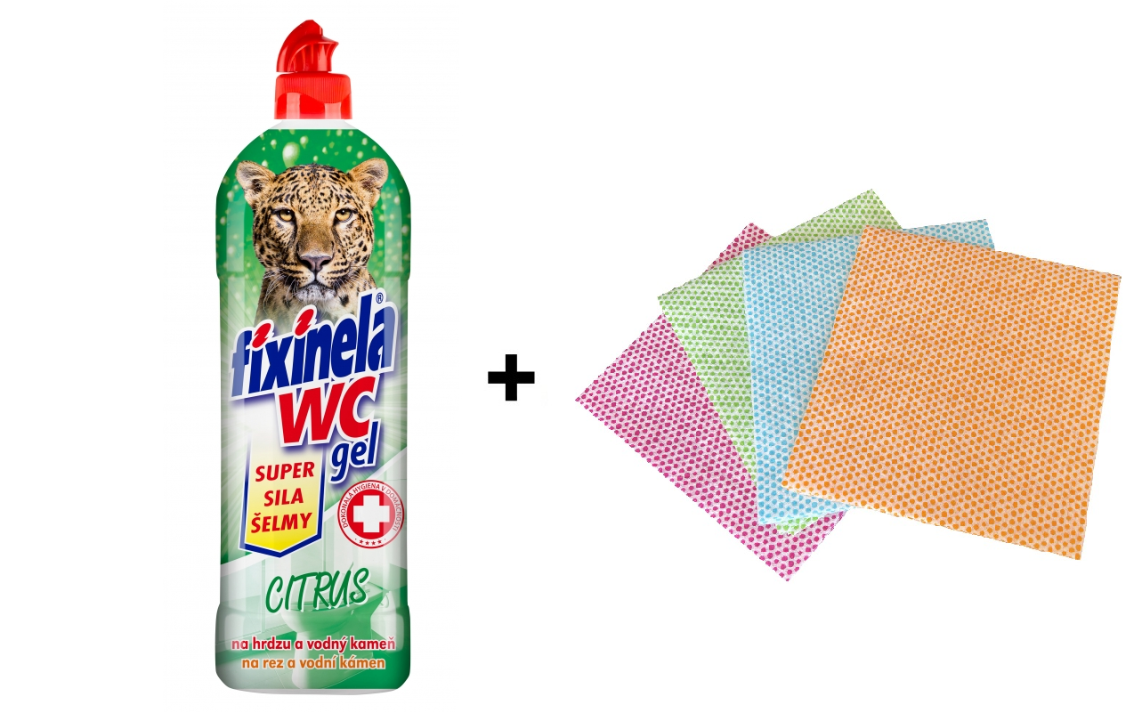 FIXILENA WC gel citrus + ZDARMA utěrka