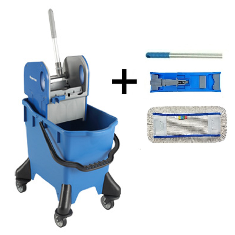 Úklidový vozík AMIGO 1x32 l + FLIPPER Mop sestava s návlekem 40cm