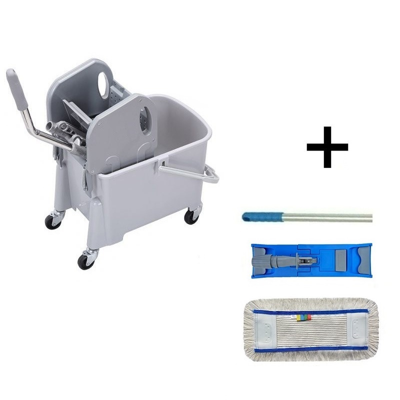 MOPSET Úklidový vozík malý + FLIPPER Mop sestava s návlekem 40cm