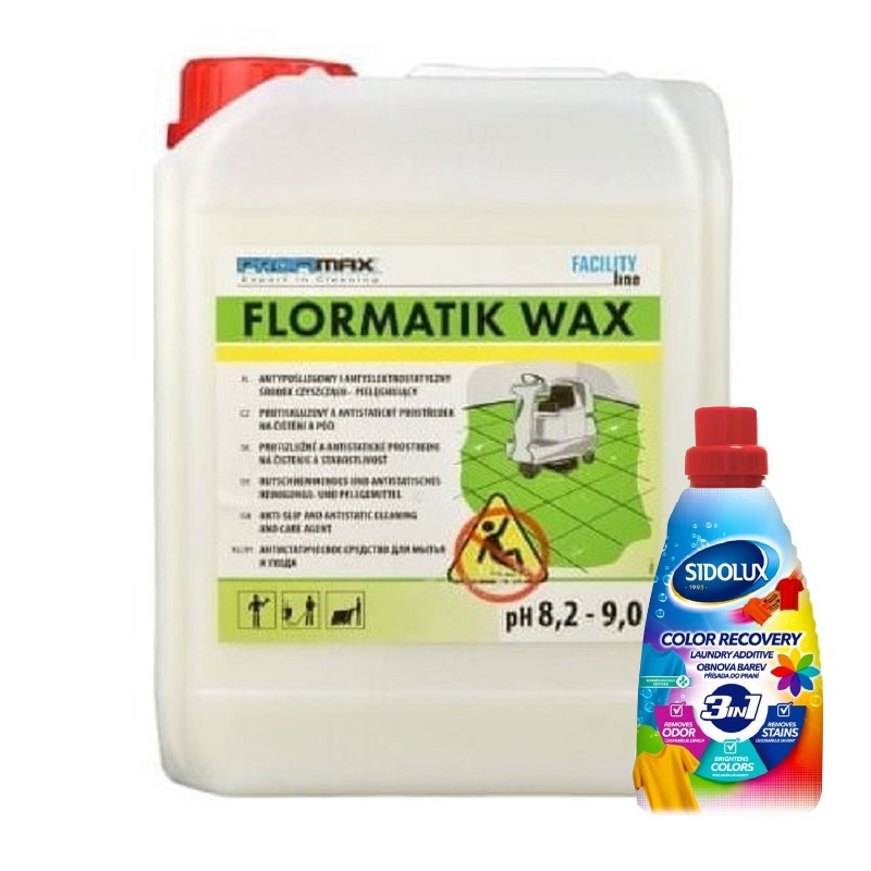 PROFIMAX FLORMATIK WAX - protiskluzový 5l + BONUS ZDARMA odstraňovač skvrn 3v1