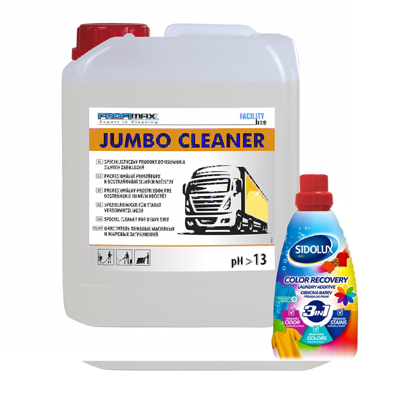 PROFIMAX JUMBO CLEANER odstraňovač silných nečistot 5l + BONUS ZDARMA odstraňovač skvrn 3v1