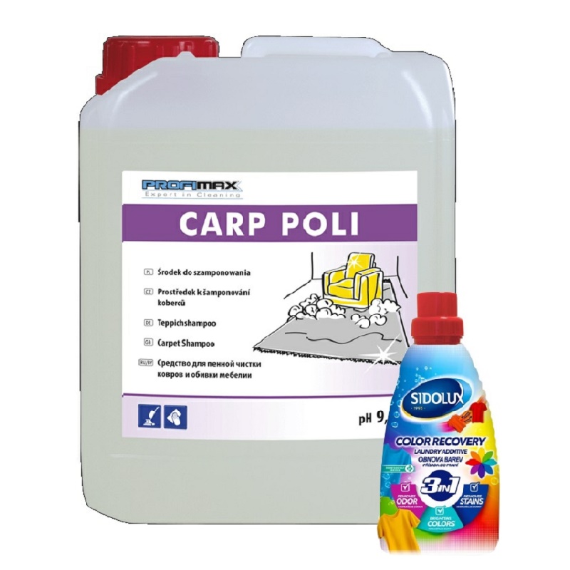 PROFIMAX CARP POLI na šamponování koberců 5l + BONUS ZDARMA odstraňovač skvrn 3v1